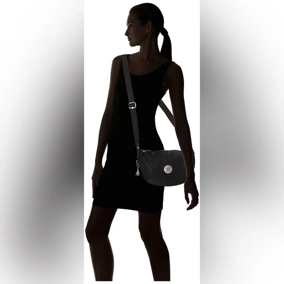Kipling Anila Crossbody Shoulder Bag - Black Shine - Picture 2 of 12